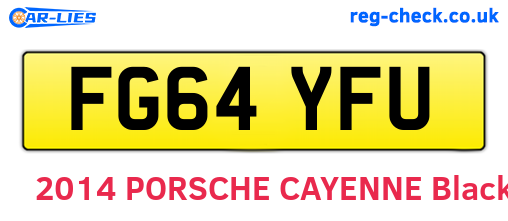 FG64YFU are the vehicle registration plates.
