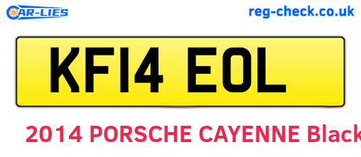 KF14EOL are the vehicle registration plates.