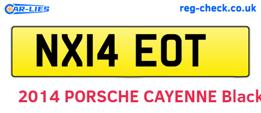 NX14EOT are the vehicle registration plates.