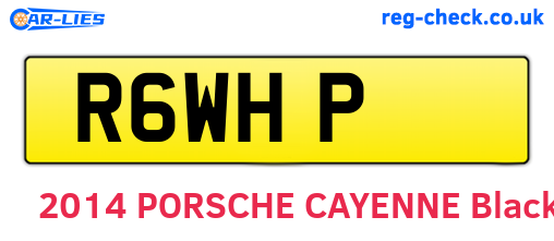 R6WHP are the vehicle registration plates.
