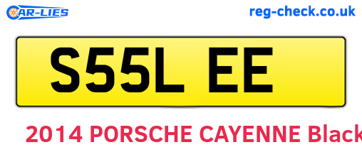 S55LEE are the vehicle registration plates.