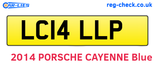 LC14LLP are the vehicle registration plates.