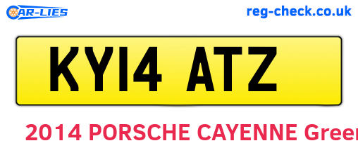 KY14ATZ are the vehicle registration plates.