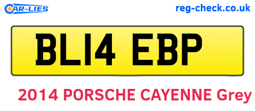 BL14EBP are the vehicle registration plates.