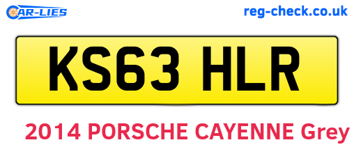 KS63HLR are the vehicle registration plates.