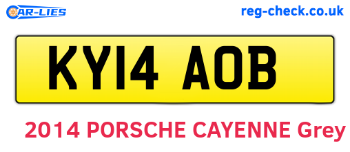KY14AOB are the vehicle registration plates.