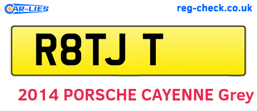 R8TJT are the vehicle registration plates.