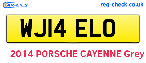 WJ14ELO are the vehicle registration plates.