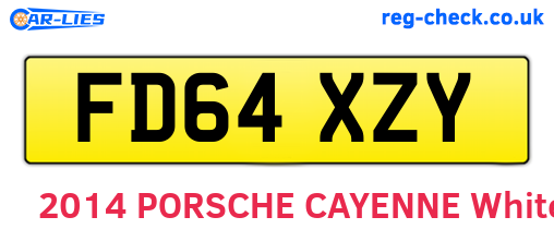 FD64XZY are the vehicle registration plates.