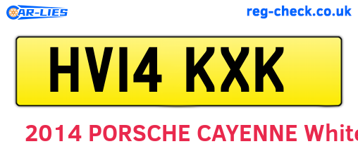 HV14KXK are the vehicle registration plates.
