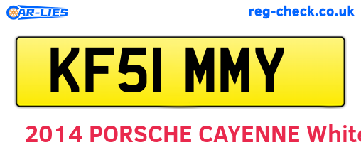 KF51MMY are the vehicle registration plates.
