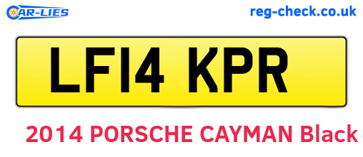 LF14KPR are the vehicle registration plates.