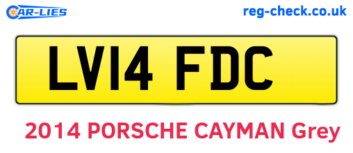 LV14FDC are the vehicle registration plates.