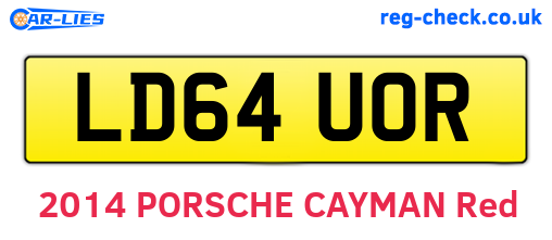 LD64UOR are the vehicle registration plates.