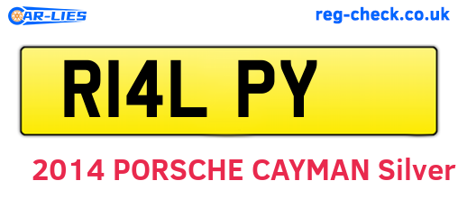 R14LPY are the vehicle registration plates.