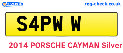 S4PWW are the vehicle registration plates.