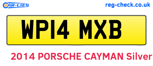 WP14MXB are the vehicle registration plates.