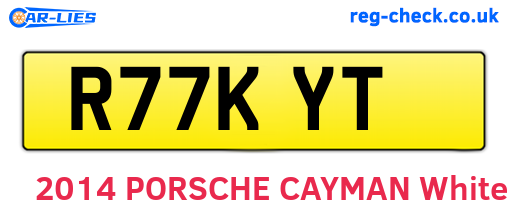R77KYT are the vehicle registration plates.