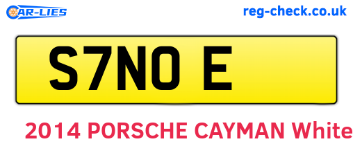 S7NOE are the vehicle registration plates.