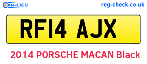 RF14AJX are the vehicle registration plates.