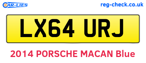 LX64URJ are the vehicle registration plates.