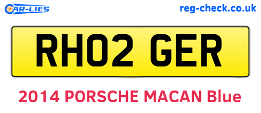 RH02GER are the vehicle registration plates.