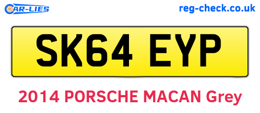 SK64EYP are the vehicle registration plates.