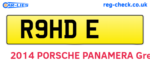 R9HDE are the vehicle registration plates.