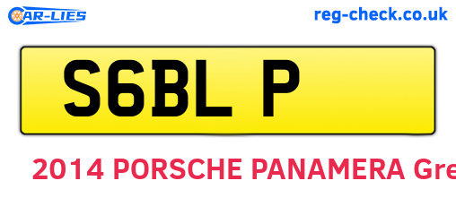 S6BLP are the vehicle registration plates.