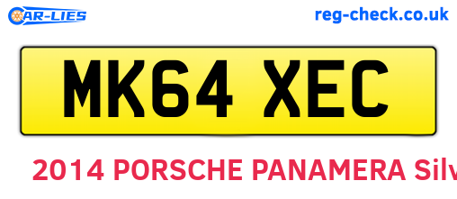 MK64XEC are the vehicle registration plates.