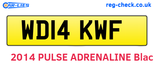 WD14KWF are the vehicle registration plates.