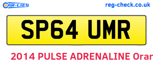 SP64UMR are the vehicle registration plates.