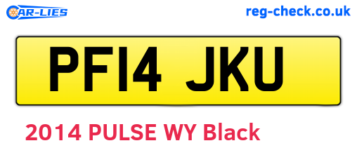 PF14JKU are the vehicle registration plates.