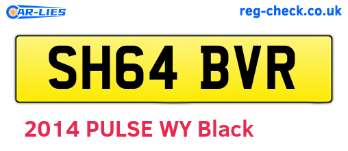 SH64BVR are the vehicle registration plates.