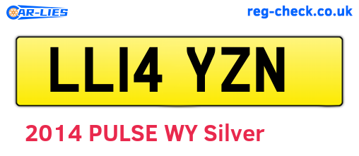 LL14YZN are the vehicle registration plates.