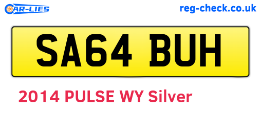 SA64BUH are the vehicle registration plates.