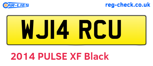 WJ14RCU are the vehicle registration plates.