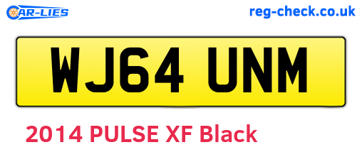 WJ64UNM are the vehicle registration plates.