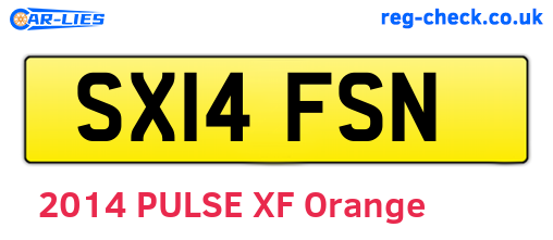 SX14FSN are the vehicle registration plates.