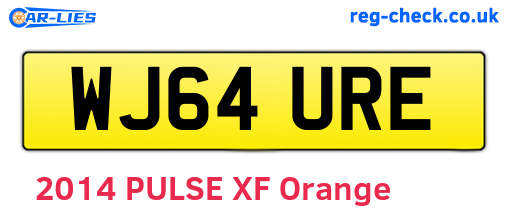 WJ64URE are the vehicle registration plates.