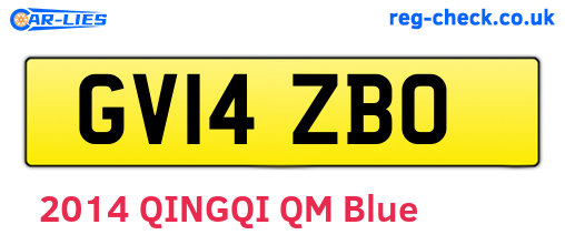GV14ZBO are the vehicle registration plates.