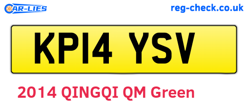KP14YSV are the vehicle registration plates.