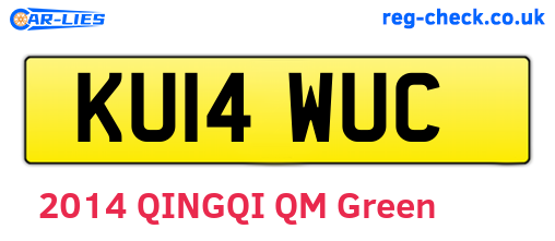 KU14WUC are the vehicle registration plates.