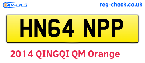 HN64NPP are the vehicle registration plates.