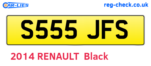 S555JFS are the vehicle registration plates.