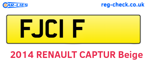 FJC1F are the vehicle registration plates.