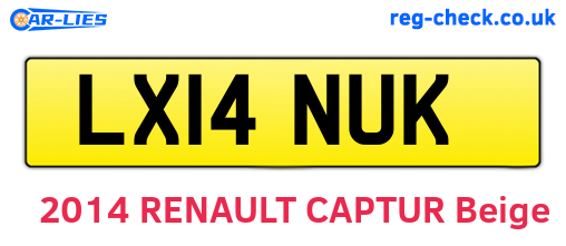 LX14NUK are the vehicle registration plates.