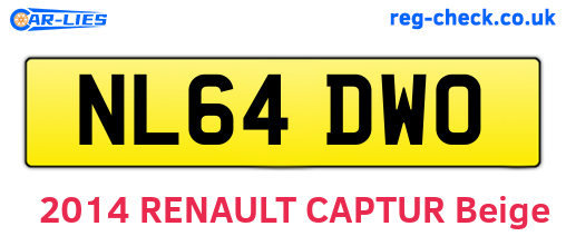 NL64DWO are the vehicle registration plates.