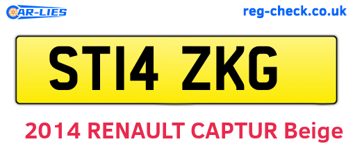ST14ZKG are the vehicle registration plates.