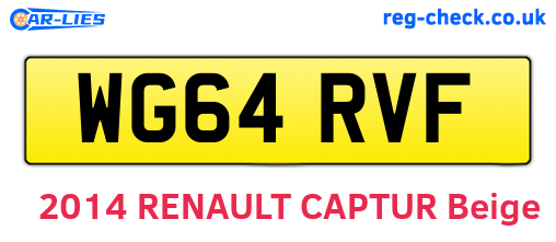 WG64RVF are the vehicle registration plates.